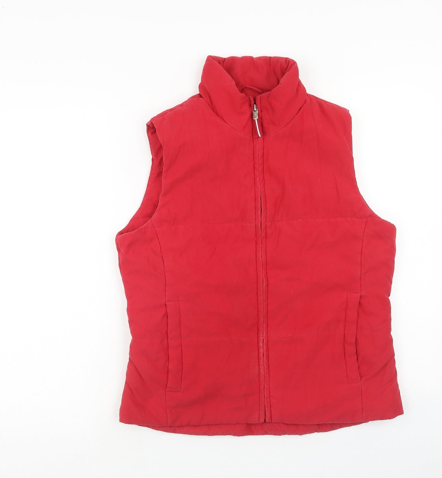 Esprit Womens Red Gilet Jacket Size XL Zip