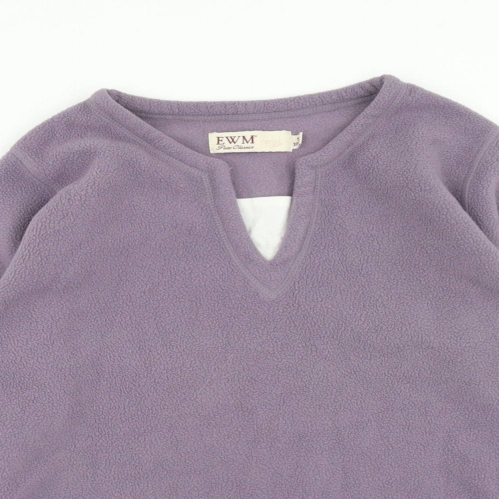 EWM Womens Purple Polyester Pullover Sweatshirt Size S Pullover - Size 10-12