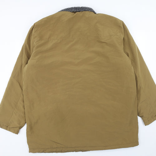 L'Homme Moderne Mens Brown Jacket Size 2XL Zip