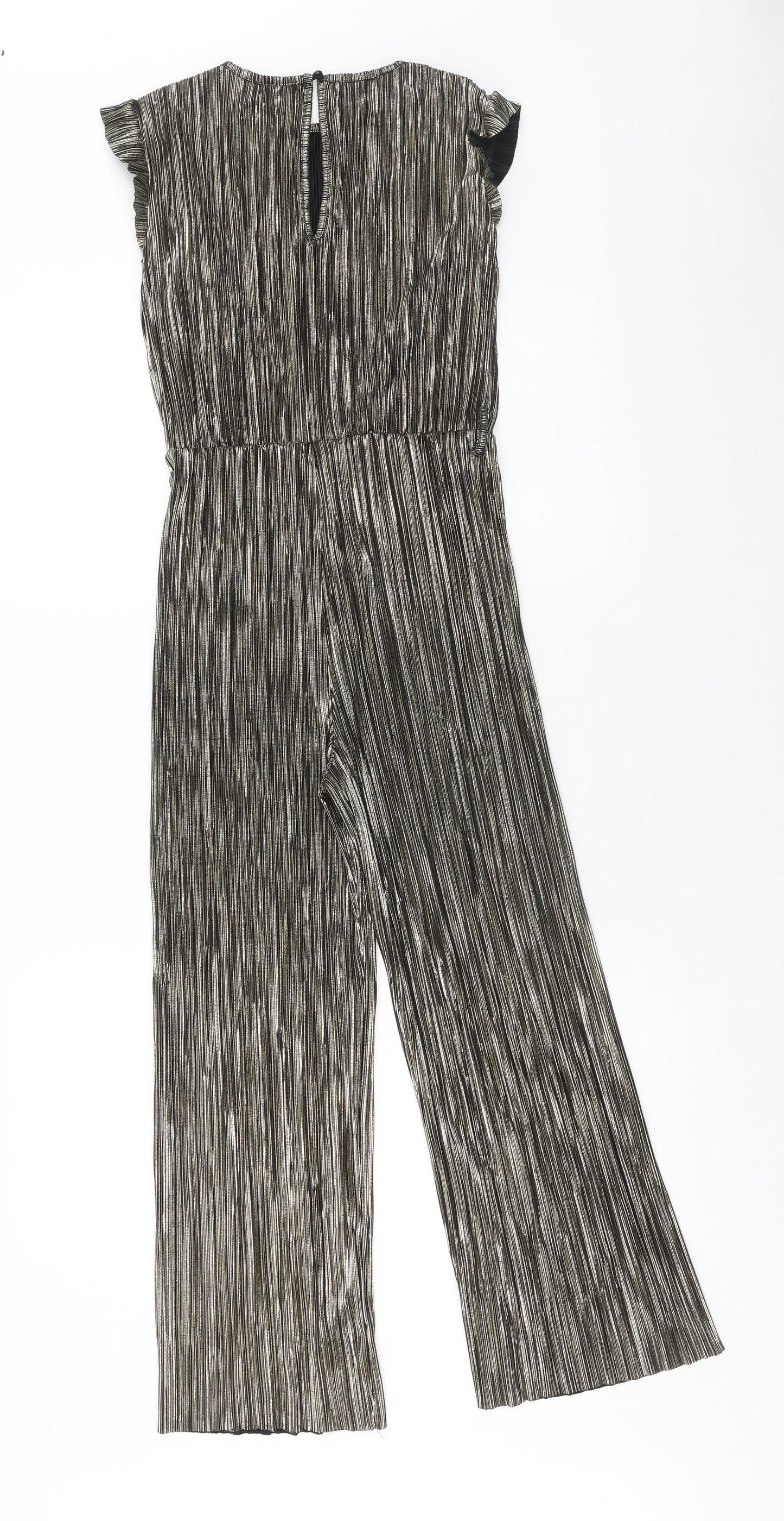 George Girls Gold Polyester Jumpsuit One-Piece Size 11-12 Years Button