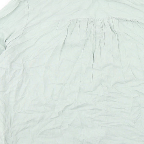 Per Una Womens Green Viscose Basic Blouse Size 18 V-Neck