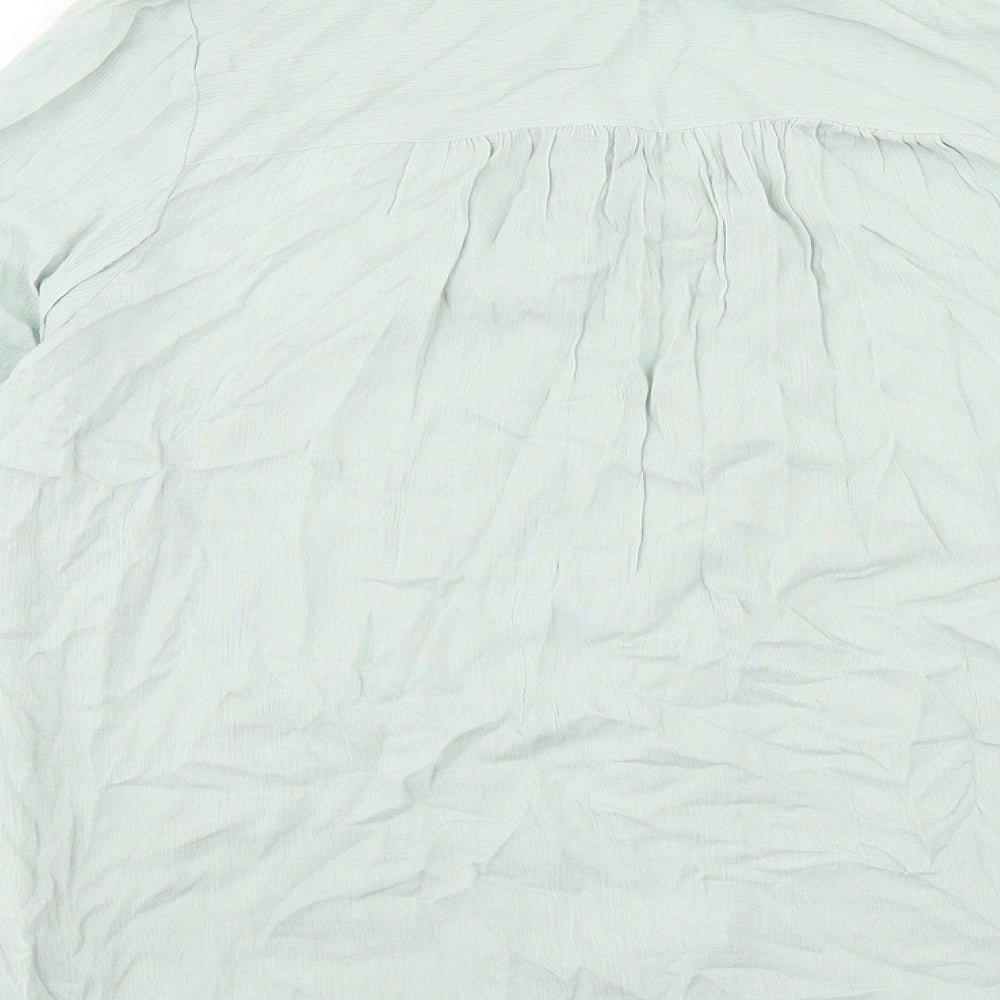Per Una Womens Green Viscose Basic Blouse Size 18 V-Neck