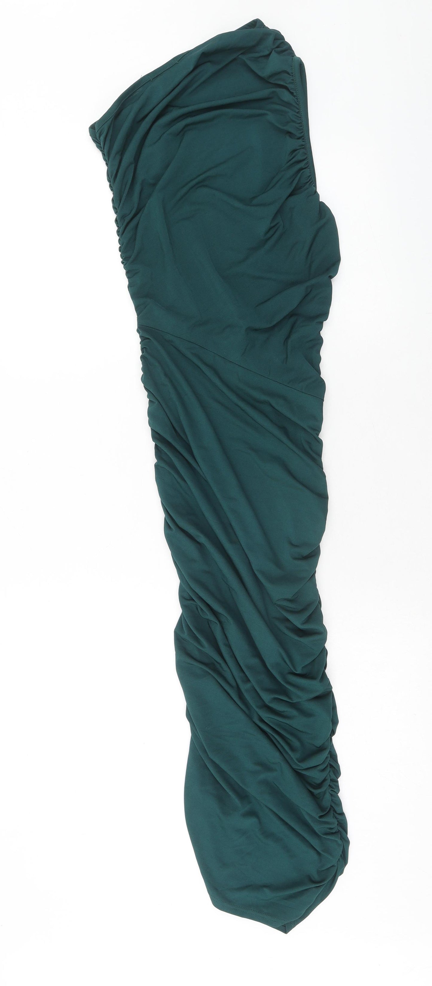 PRETTYLITTLETHING Womens Green Polyester Sheath Size 4 Square Neck Pullover