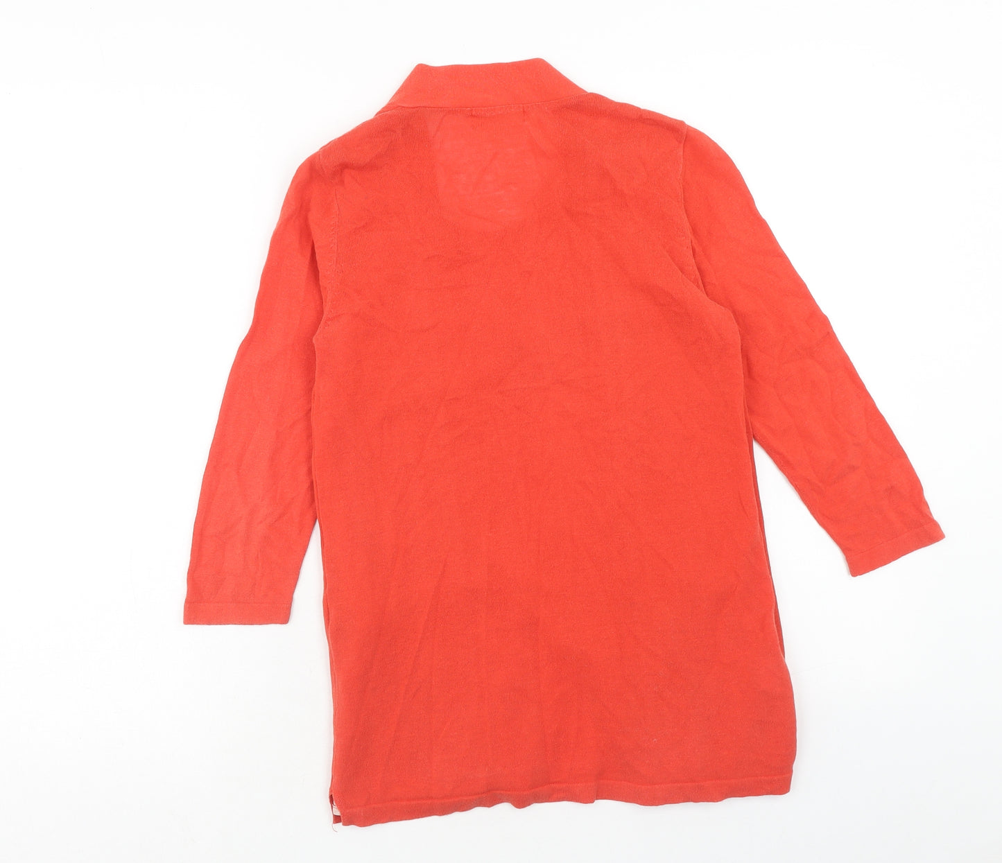 NEXT Womens Red Floral Cotton Basic Blouse Size 6 Scoop Neck - Twin Set