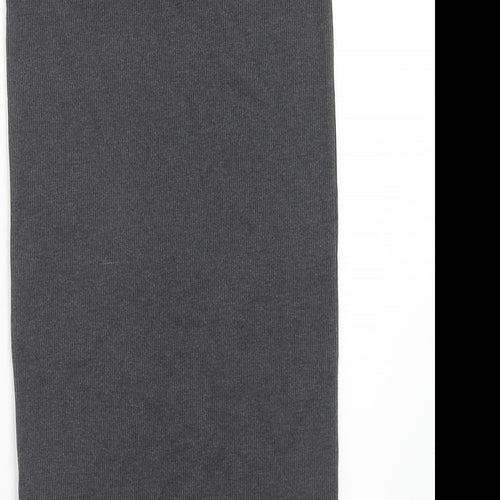 House Womens Grey Cotton Straight & Pencil Skirt Size M