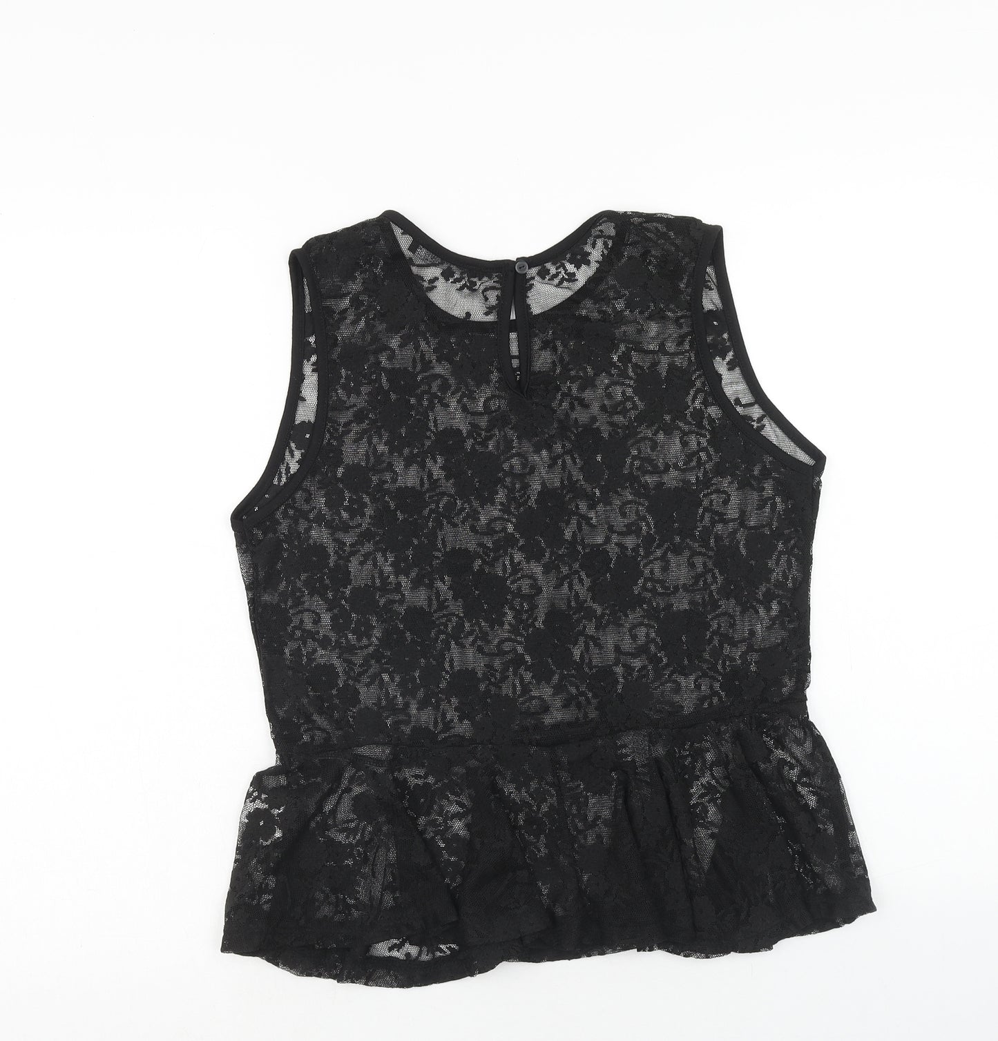 Atmosphere Womens Black Polyester Basic Tank Size 14 Boat Neck