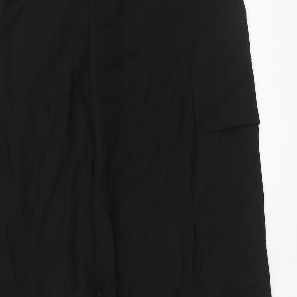 Marks and Spencer Womens Black Lyocell Cargo Trousers Size 10 Regular
