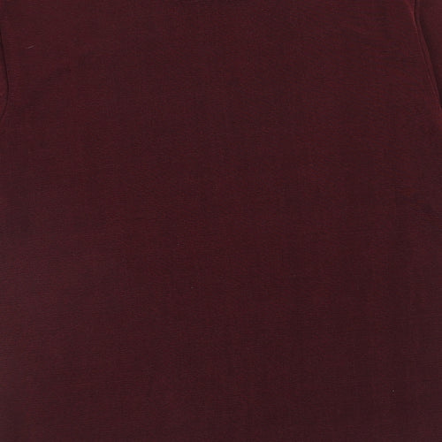 Damart Womens Red Polyester Basic T-Shirt Size 16 Round Neck