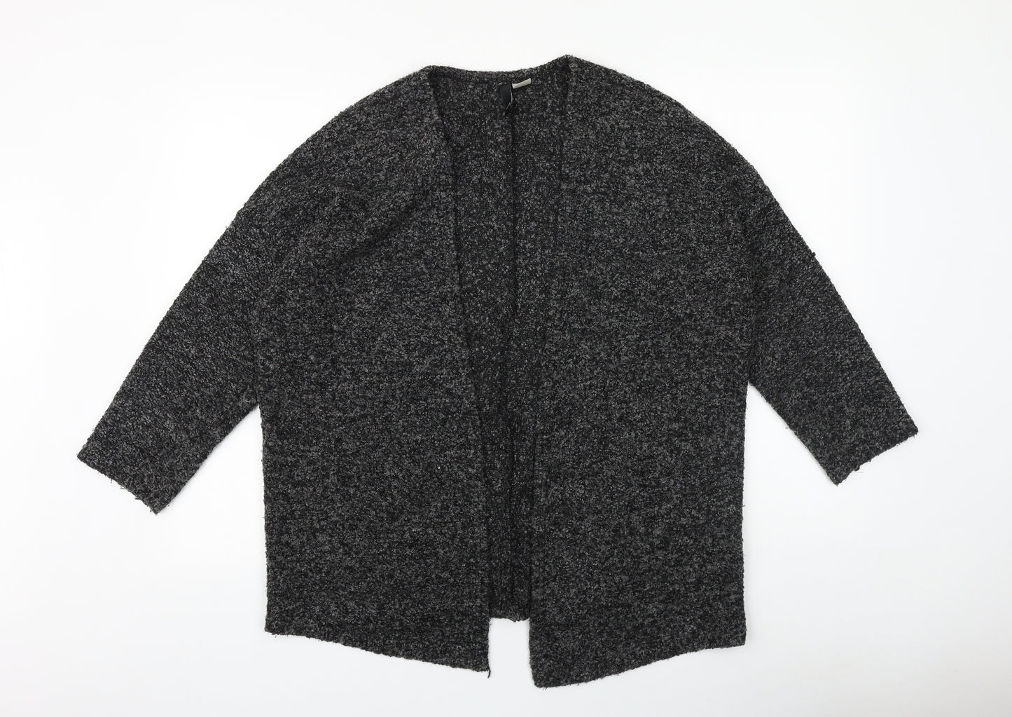H&M Womens Grey V-Neck Acrylic Cardigan Jumper Size L