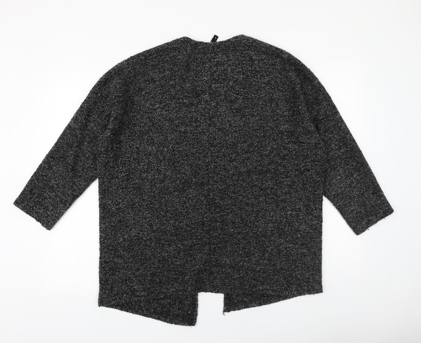 H&M Womens Grey V-Neck Acrylic Cardigan Jumper Size L