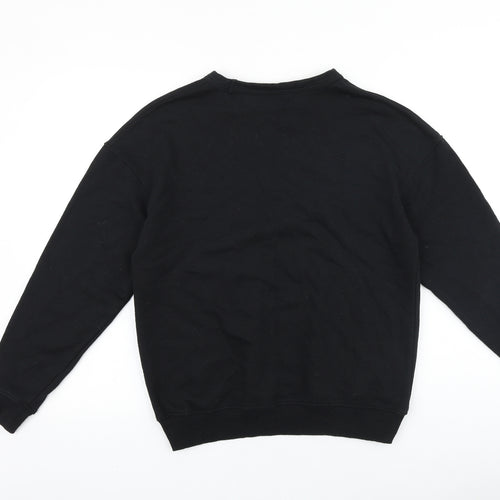 Primark Womens Black Cotton Pullover Sweatshirt Size 2XS Pullover - We're All One with the Earth