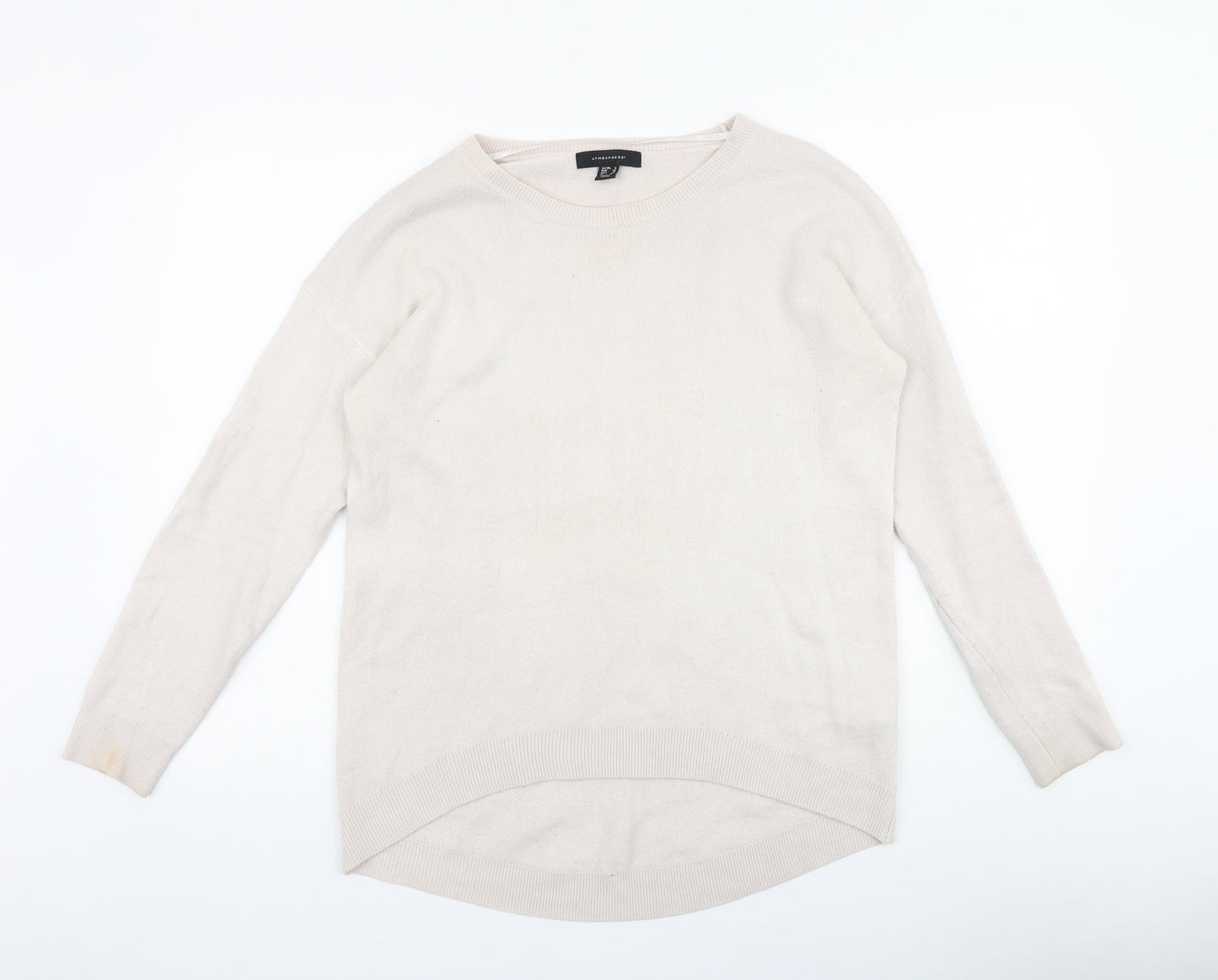 Primark Womens Beige Round Neck 100% Cotton Pullover Jumper Size 8