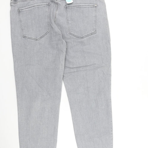 Mavi Womens Grey Cotton Skinny Jeans Size 36 in L27.5 in Regular Tie