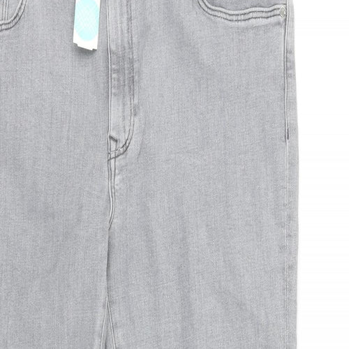 Mavi Womens Grey Cotton Skinny Jeans Size 36 in L27.5 in Regular Tie