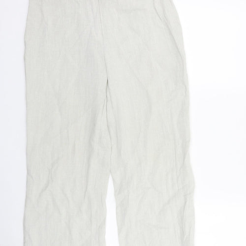 Bozena Womens Green Polyester Trousers Size 12 L28 in Regular Tie