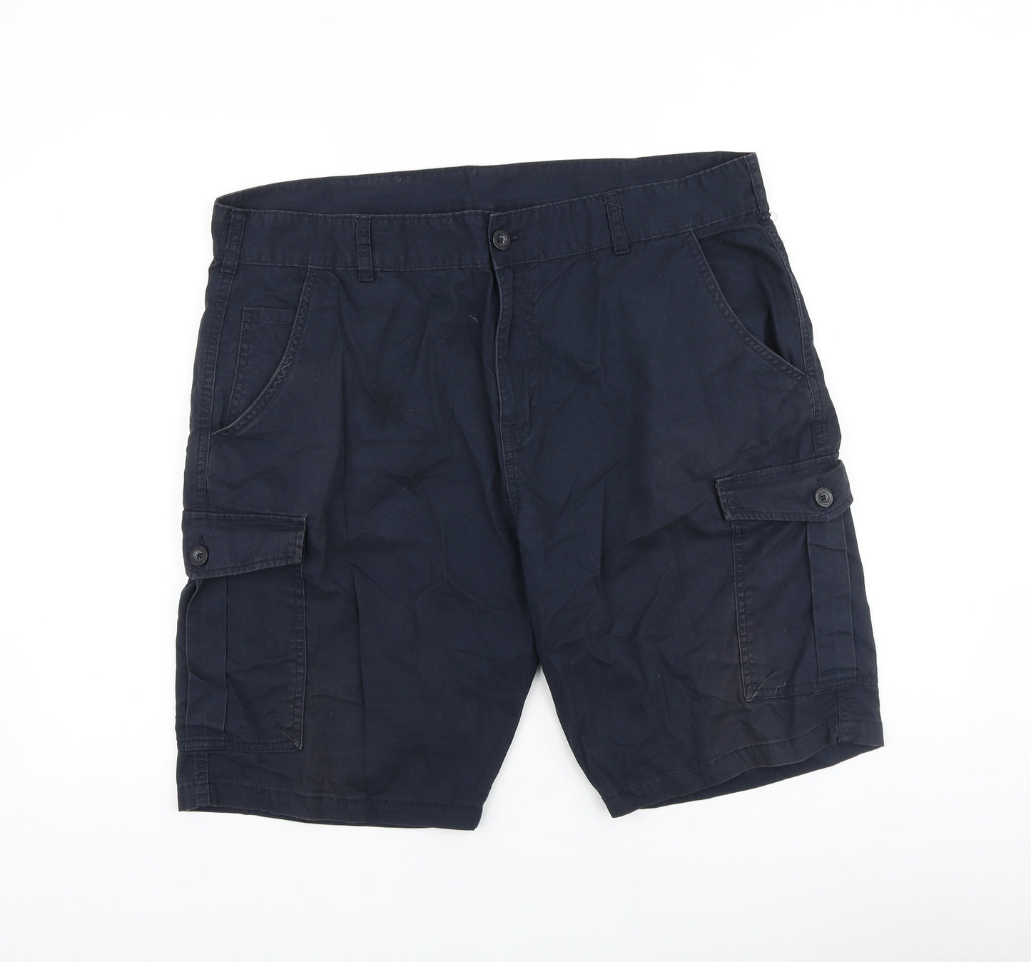 Mountain Warehouse Mens Black Cotton Cargo Shorts Size 38 in L9 in Regular Zip
