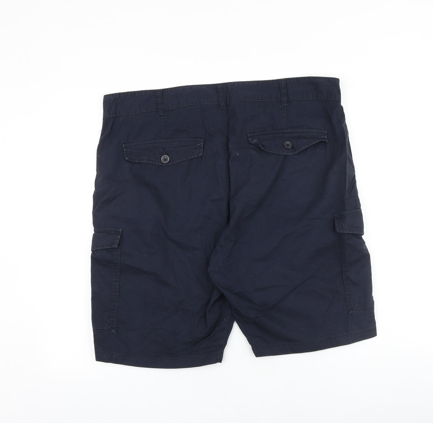 Mountain Warehouse Mens Black Cotton Cargo Shorts Size 38 in L9 in Regular Zip