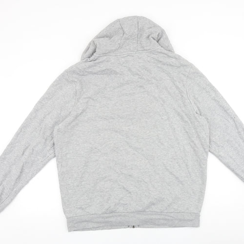 TU Mens Grey Cotton Full Zip Hoodie Size L