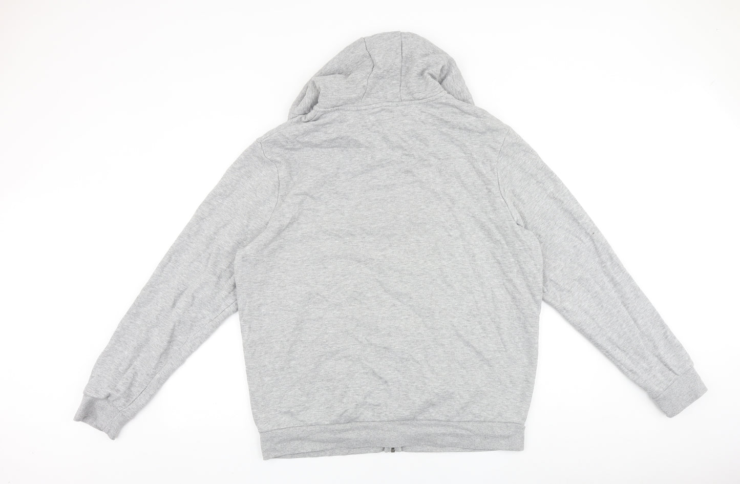 TU Mens Grey Cotton Full Zip Hoodie Size L