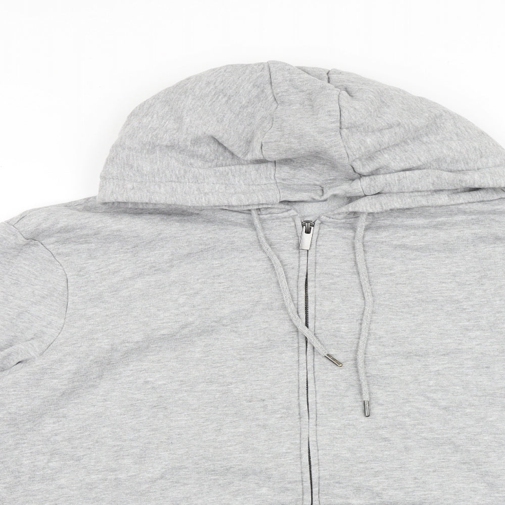 TU Mens Grey Cotton Full Zip Hoodie Size L