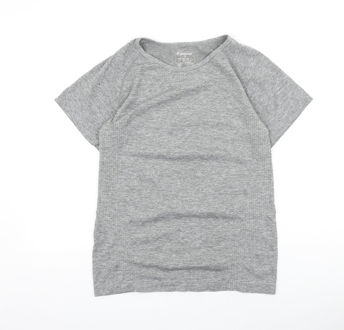Primark Womens Green 100% Cotton Basic T-Shirt Size 12 Scoop Neck Pullover