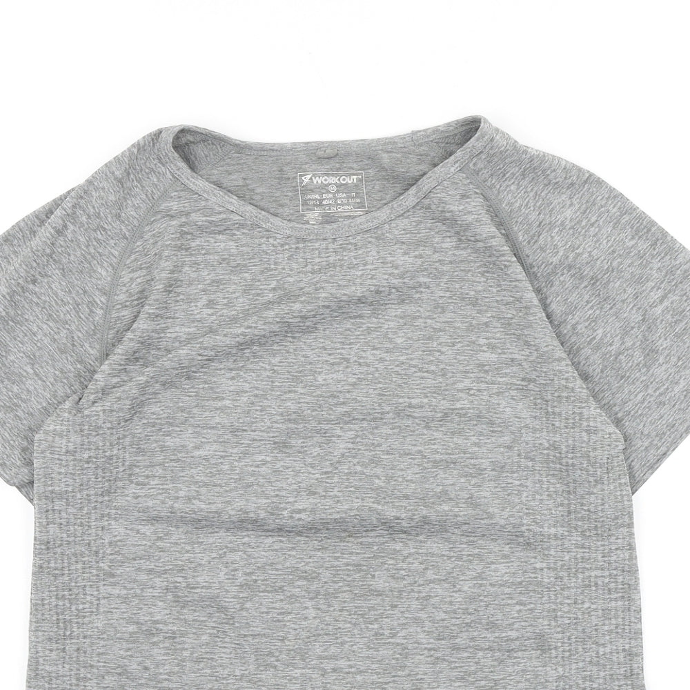 Primark Womens Green 100% Cotton Basic T-Shirt Size 12 Scoop Neck Pullover