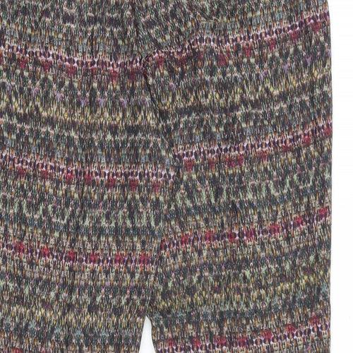 Zara Womens Multicoloured Geometric Viscose Trousers Size L L27 in Regular