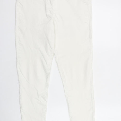 Denim & Co. Womens White Cotton Jegging Jeans Size 12 L28 in Regular