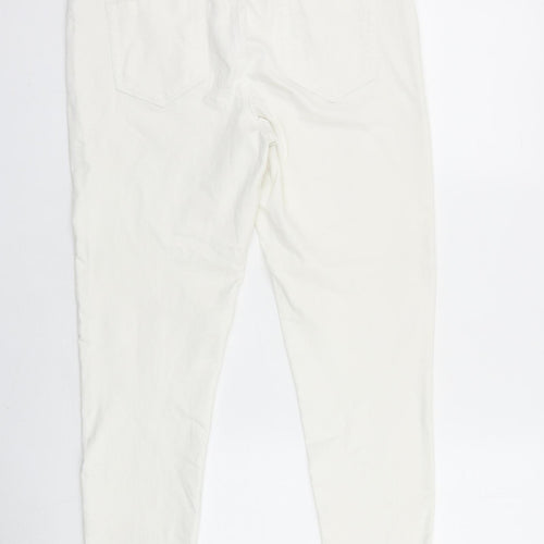 Denim & Co. Womens White Cotton Jegging Jeans Size 12 L28 in Regular