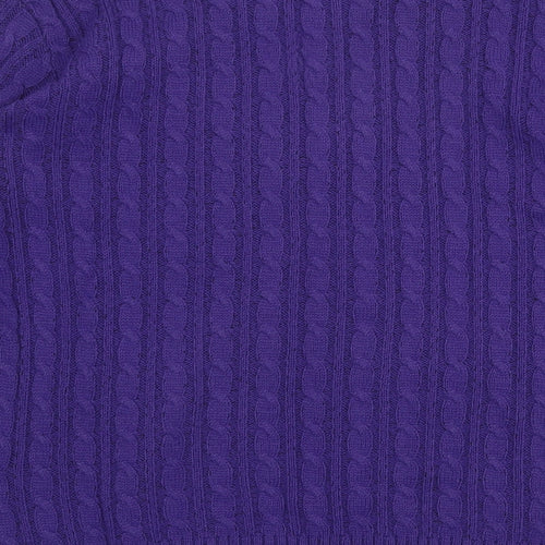 Autonomy Womens Purple Round Neck Acrylic Pullover Jumper Size M