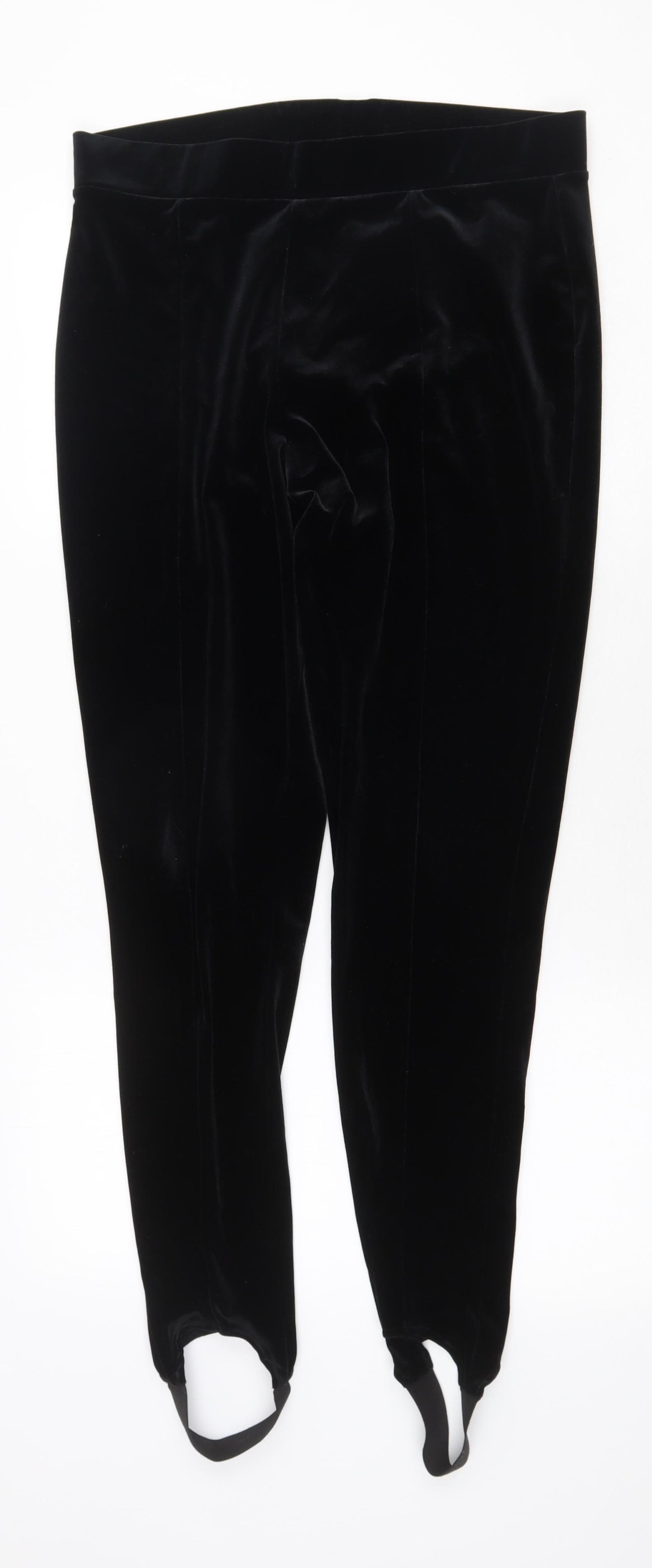 Marks and Spencer Womens Black Polyester Jogger Trousers Size 14 Regular - Leggings