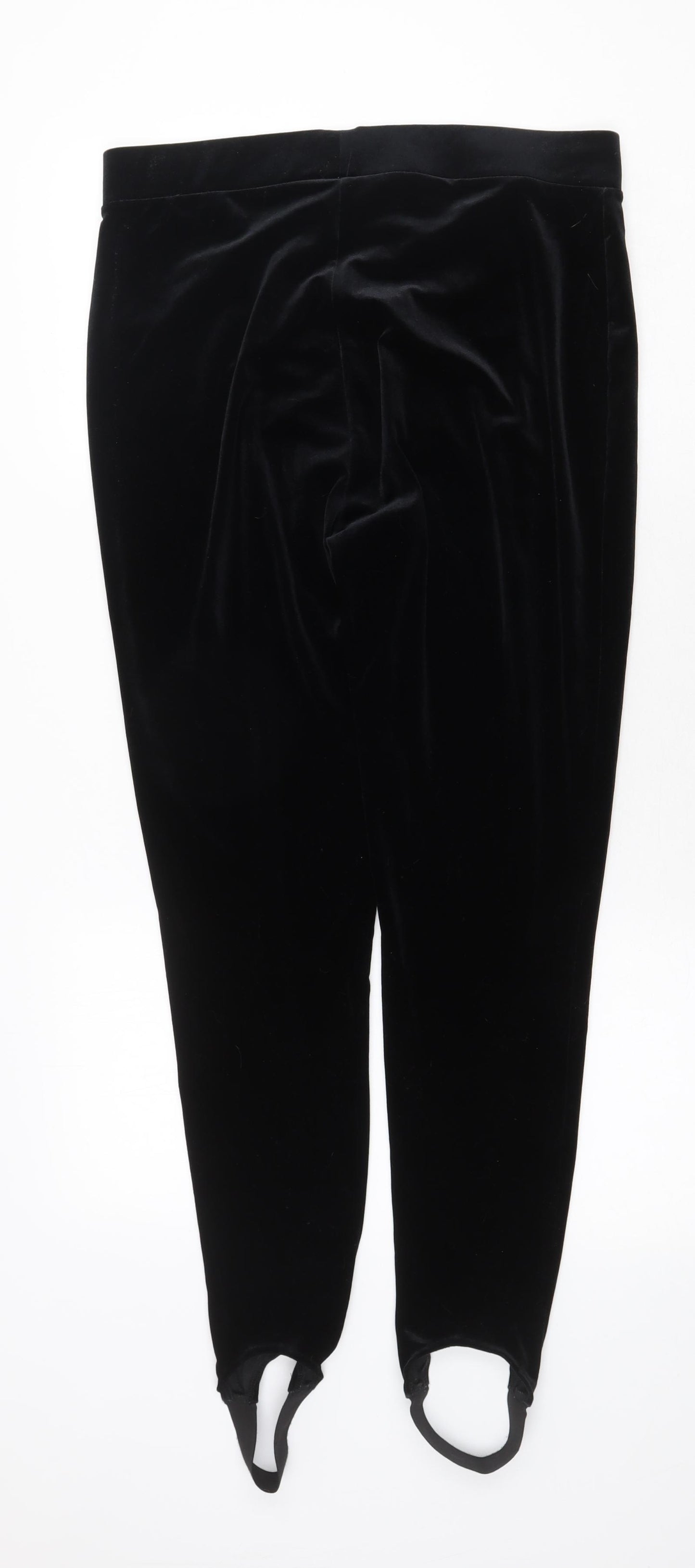 Marks and Spencer Womens Black Polyester Jogger Trousers Size 14 Regular - Leggings
