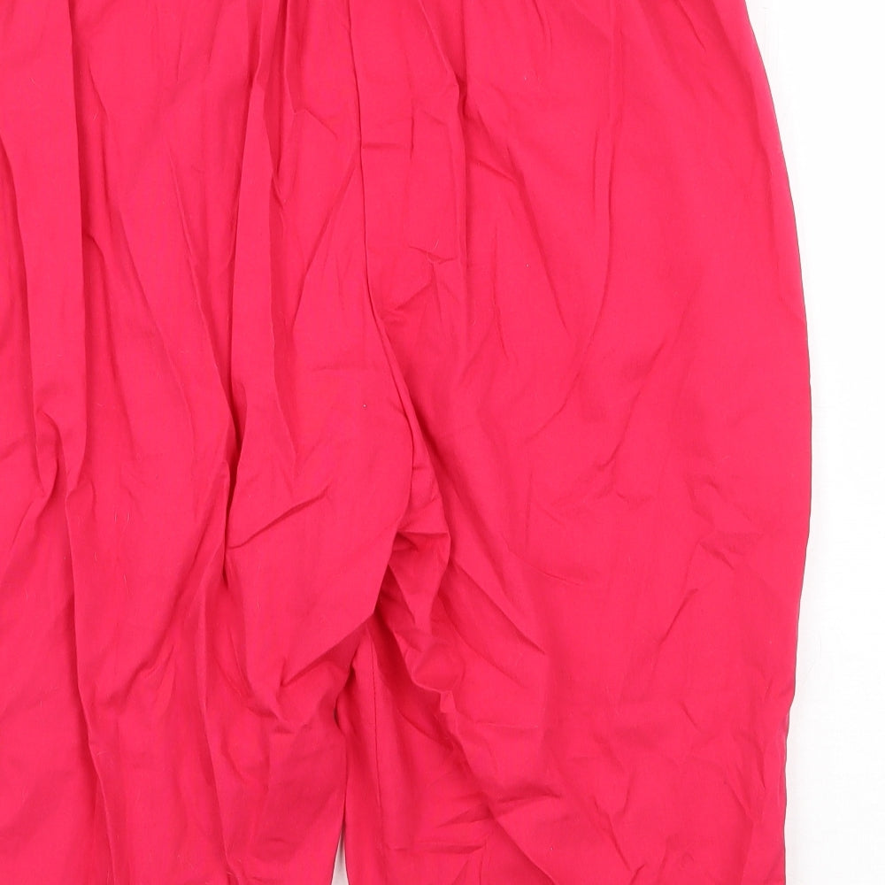 Bonmarché Womens Pink Cotton Skimmer Shorts Size 16 Regular Pull On