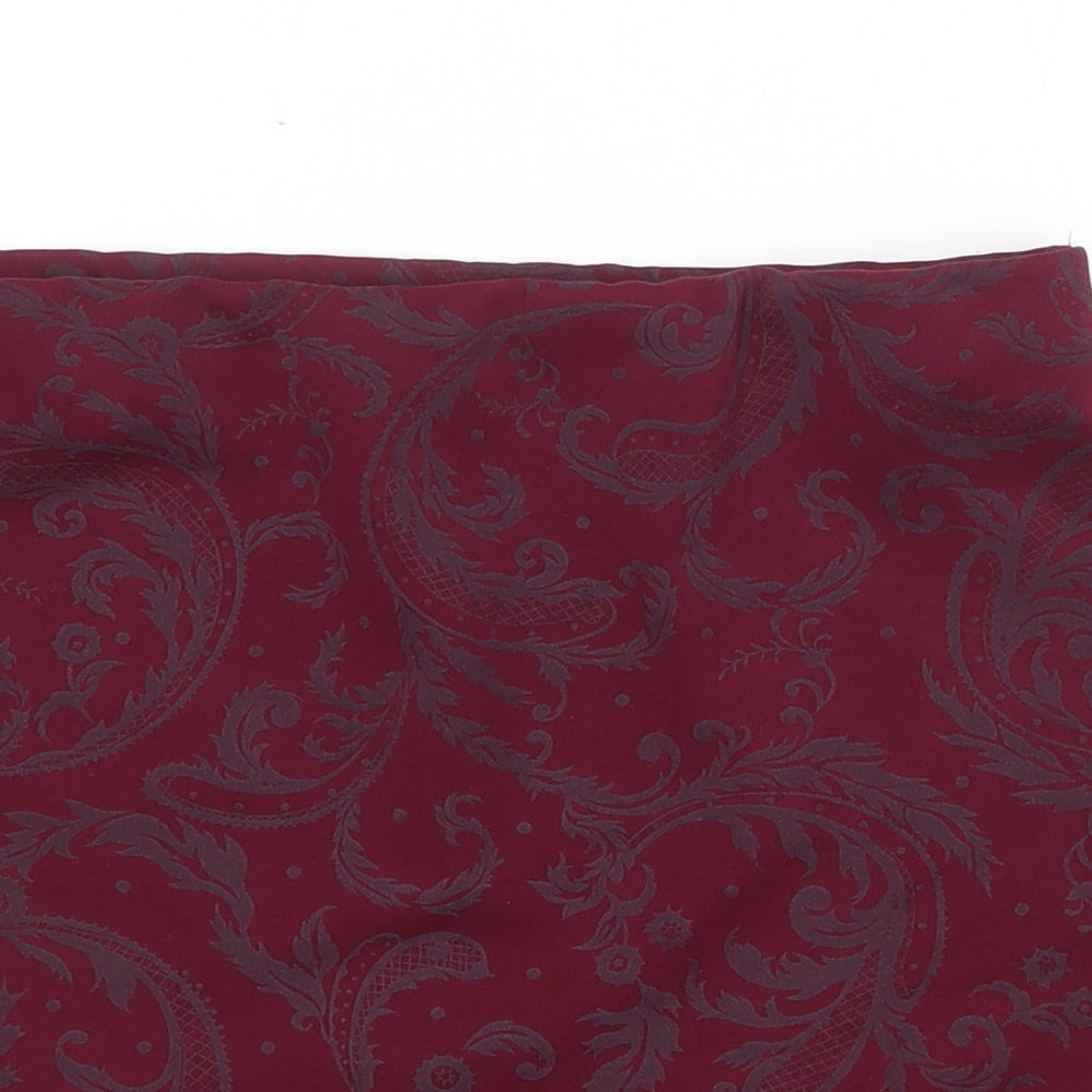 Boohoo Womens Red Geometric Polyester Bandage Skirt Size 12