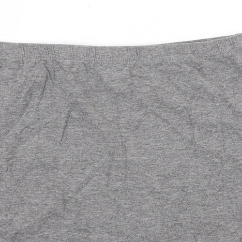 bonprix Womens Grey Cotton A-Line Skirt Size S