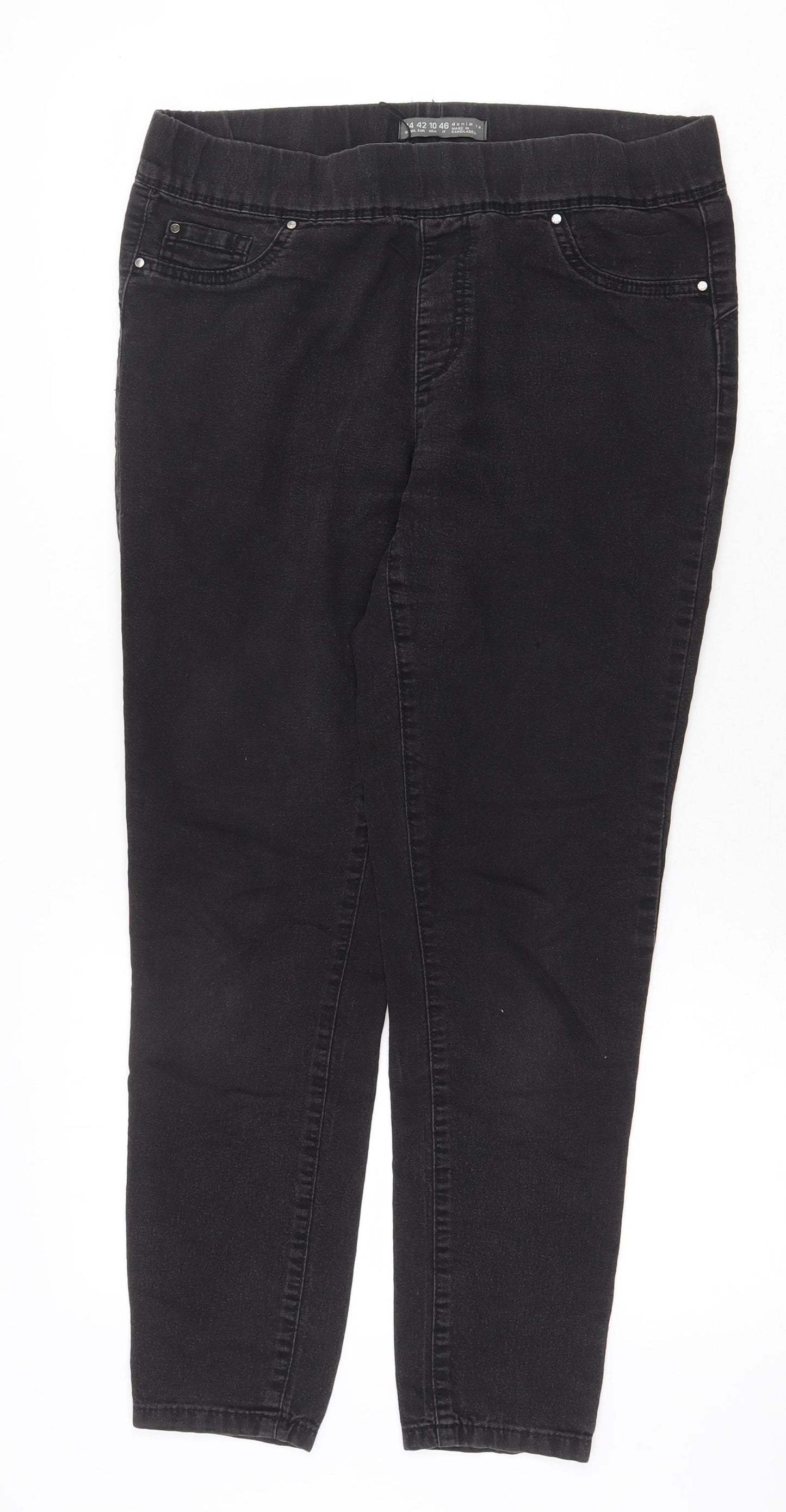 Denim & Co. Womens Grey Cotton Jegging Jeans Size 14 Regular