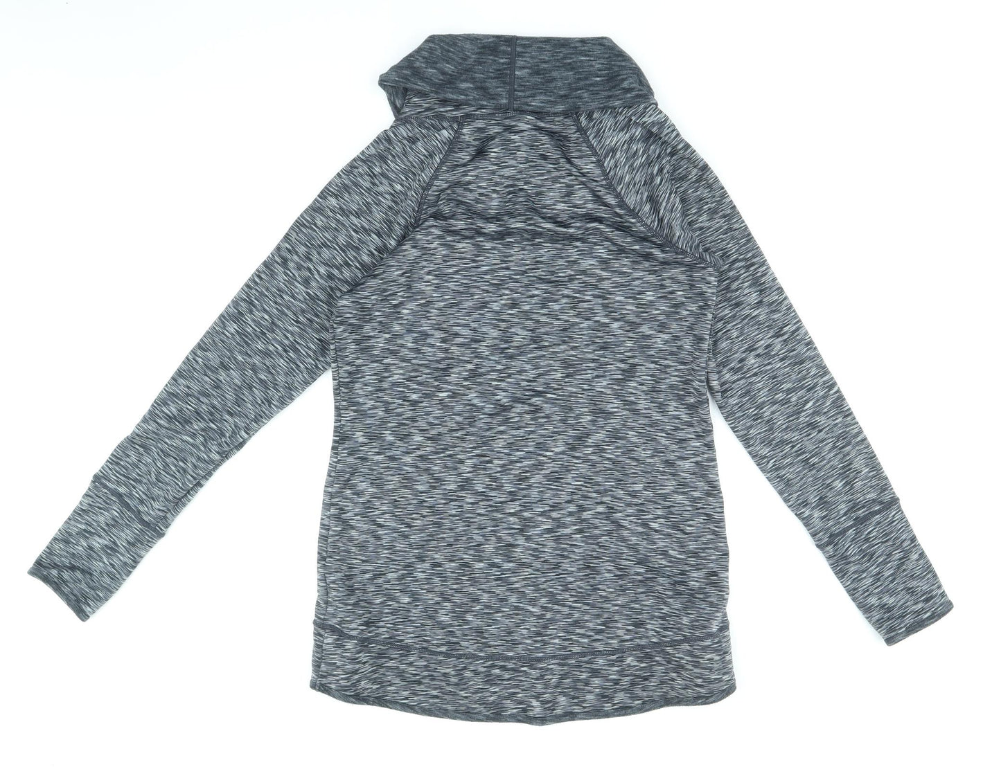 Athlete Womens Grey Geometric Polyester Pullover Casual Size XS Roll Neck Pullover