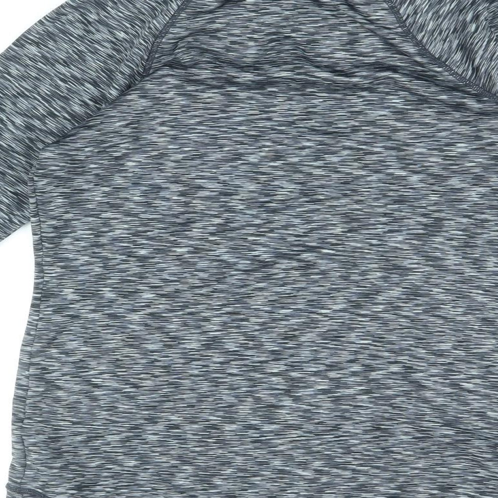 Athlete Womens Grey Geometric Polyester Pullover Casual Size XS Roll Neck Pullover