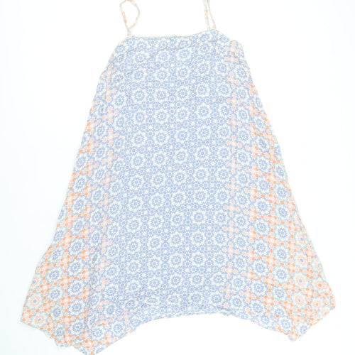Dorothy Perkins Womens Multicoloured Geometric Viscose Slip Dress Size 10 Square Neck Pullover