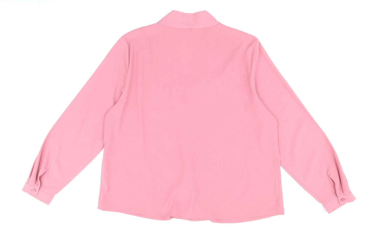Eastex Womens Pink Polyester Basic Blouse Size 16 V-Neck