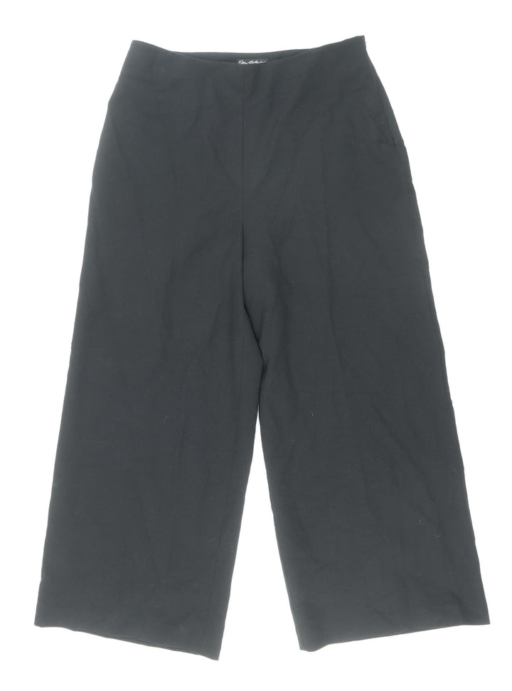 Miss Selfridge Womens Black Polyester Capri Trousers Size 8 Regular Zip