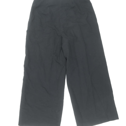 Miss Selfridge Womens Black Polyester Capri Trousers Size 8 Regular Zip