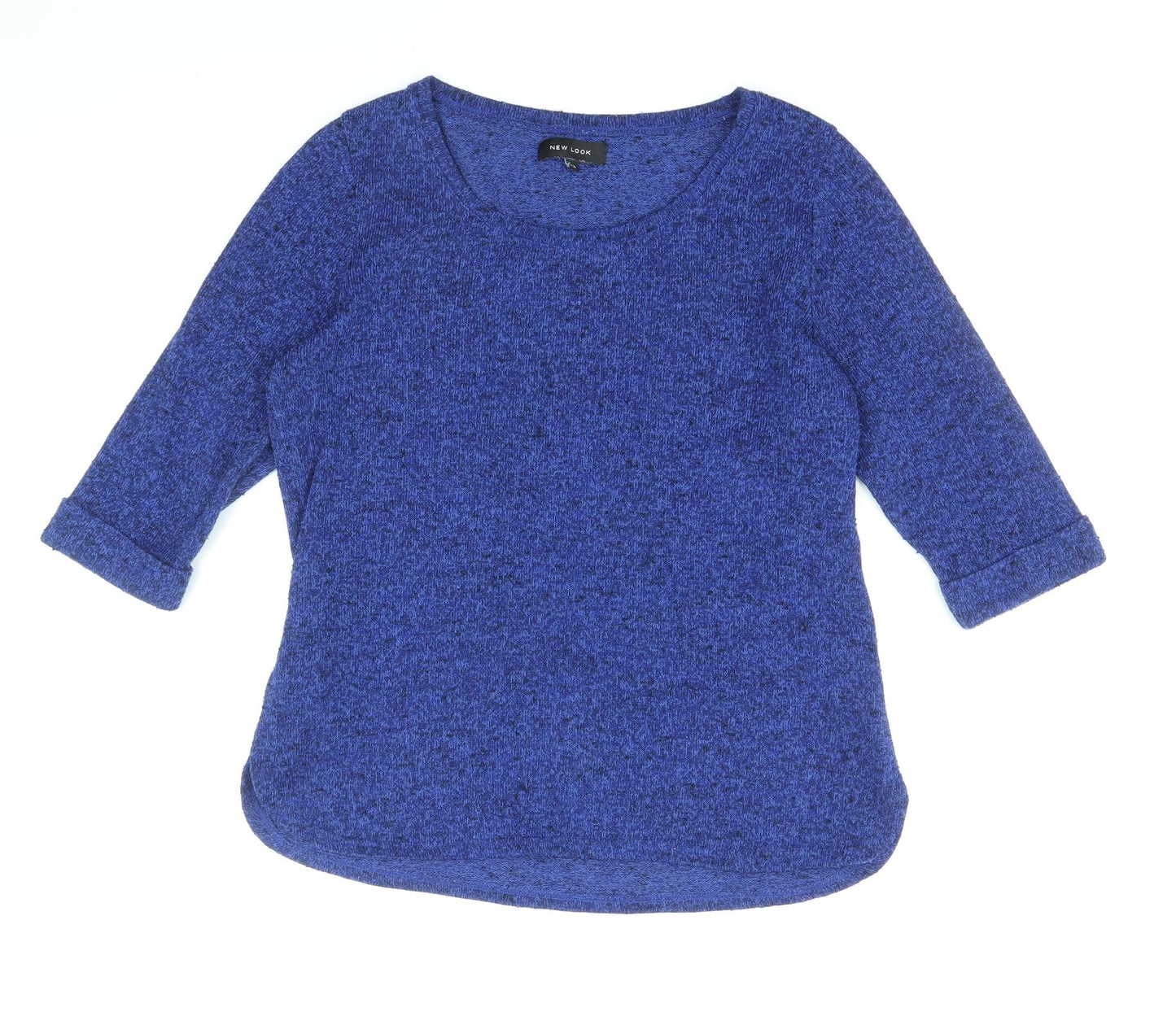New Look Womens Blue Round Neck Polyester Pullover Jumper Size 12