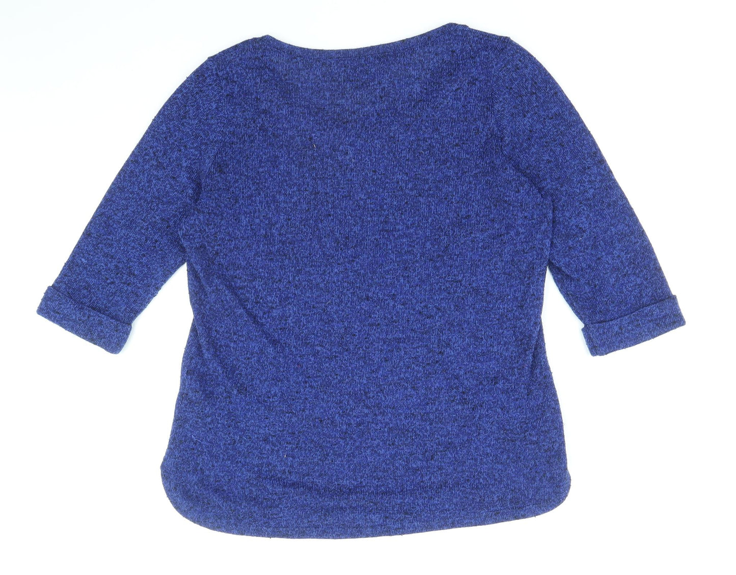 New Look Womens Blue Round Neck Polyester Pullover Jumper Size 12