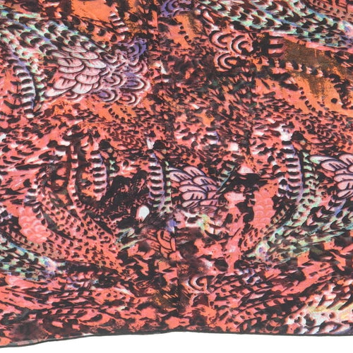 Peacocks Womens Multicoloured Geometric Polyester Basic Blouse Size S Boat Neck