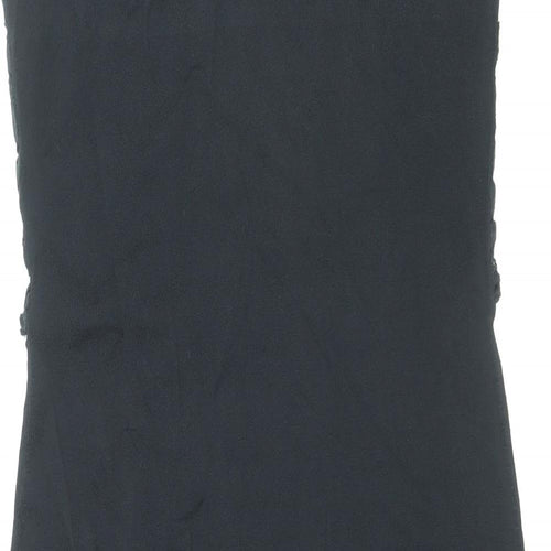 Phase Eight Womens Black Viscose Pencil Dress Size 10 Boat Neck Zip - Lace Top