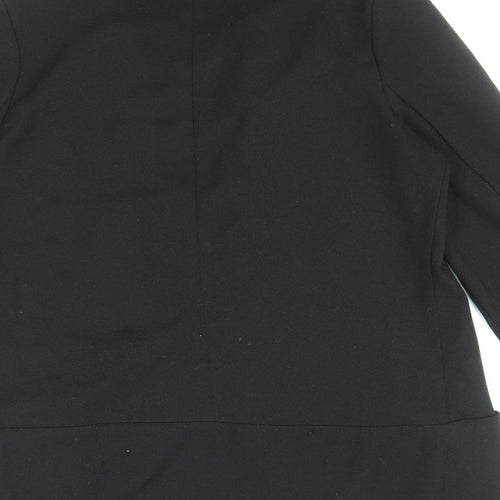 New Look Womens Black Overcoat Jacket Size 8