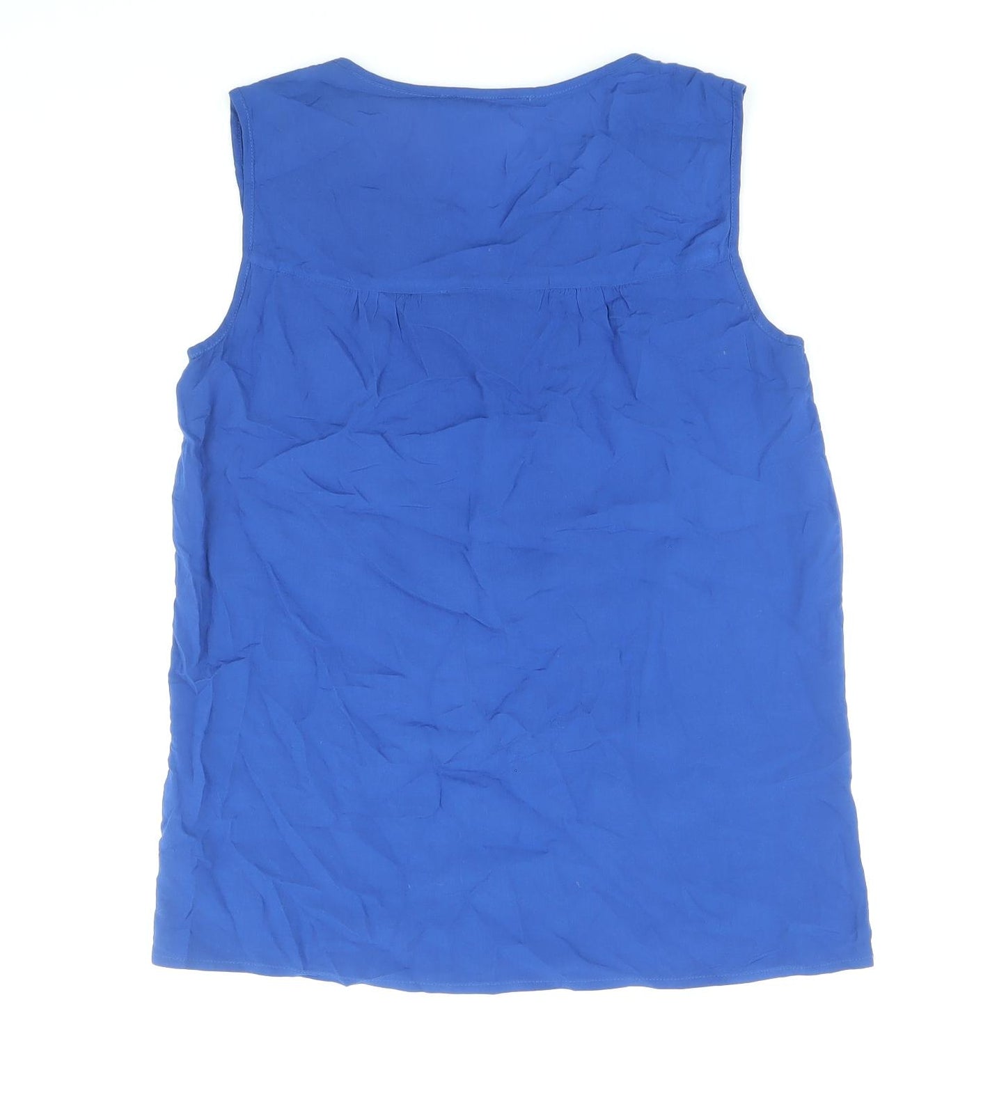 Boden Womens Blue Viscose Basic Tank Size 6 V-Neck