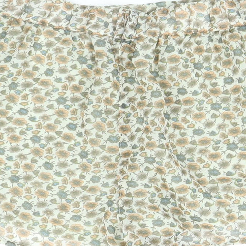 H&M Womens Multicoloured Floral Polyester Bermuda Shorts Size 10 Regular Pull On