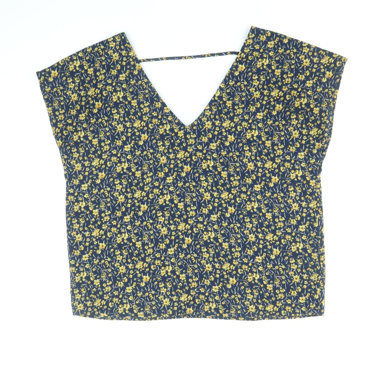 FOREVER 21 Womens Multicoloured Geometric Polyester Basic Tank Size S V-Neck